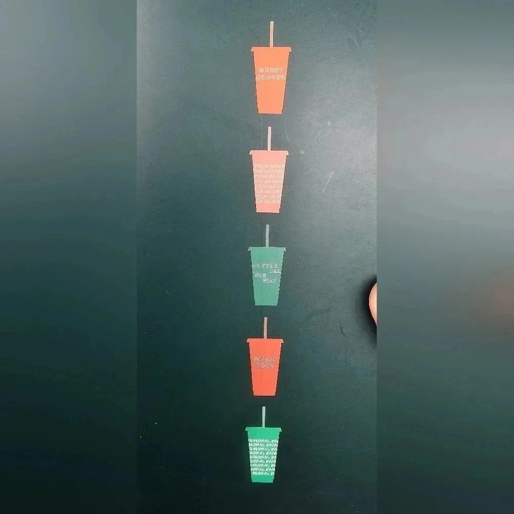 LMTD EDITION HOLIDAY 2019 STARBUCKS Reusable Cold Cups with Lids & Straws 5 Pack